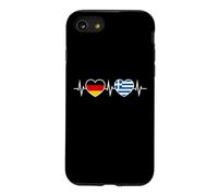 Allemand-Grec Allemand Grec Deux Cœurs ECG Coque pour iPhone SE (2020) / 7/8