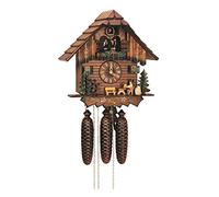 Allemand Horloge coucou (de la Forêt Noire) avec mouvemente 8 jour - style Chalet - 32 cm - Coucou de la forêt noire authentique - de Anton Schneider