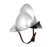 Allemand Morion Casque, 1,6mm Acier avec Incrustation en cuir-tard Moyen-âge-Lansquenet-Larp