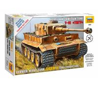 Allemand WWII Bataille Réservoir Tiger I Early Plastique Kit 1:72 Model Zvezda
