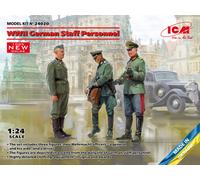 Allemand WWII Staff Personnel (100% New Moules) 1:24 Plastique Model Kit Icm