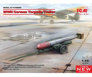 Allemand WWII Torpedo Remorque (100% New Moules) 1:48 Plastique Model Kit Icm