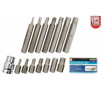 Allen Clé Hex Hexagonal 1.3cm Lecteur Embout Douille Set H4 À H12 15pc 01513