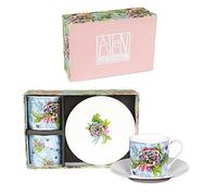 Allen Designs - Ensemble de 2 tasses à fleurs dans une boîte cadeau reutilisatable