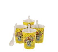 Allen Designs Ensemble tasse de thé 4 tasses et cuillères