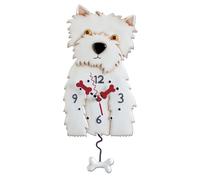 Allen Designs P1328 Horloge Westie Résine 36 cm