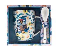 Allen Designs - Tasse avec cuillère en hibou et boîte à dos