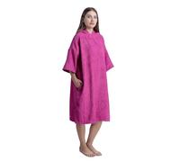 ALLEN & MATE Poncho de Surf à Capuche 100% Coton - Peignoir de Change Absorbant Plage & Piscine pour Homme et Femme | Étoile de mer rose | L-XL