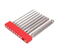 Allen Wrench Drill Bit Set - 9 Pieces Ball End Magnetic Screwdriver, 3.94 inches Hex Screwdriver Set for Drilling Brick, Cement, Granite, Walls, Wood, Tiles, Porcelain, Metal, Stone