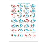 ALLEOVS Mon premier ABC des animaux de cirque - Poster éducatif avec lettres de l'alphabet (GS) pour école primaire pour enfants - DIN A2 1509 blanc DIN A2 (l x H) 42 x 59,4 cm 250 g/m²