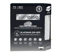 AllerEase Platinum Protège-Matelas imperméable à Fermeture éclair à 360 degrés avec Fermeture éclair à 360 degrés pour équilibrer la température Dessus en Peluche Luxueux Lavable en Machine (Blanc)