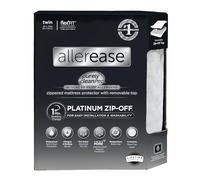 AllerEase Platinum Protège-Matelas imperméable avec Fermeture éclair à 360 degrés - Barrière Anti-allergènes - Équilibrage de la température - Dessus en Peluche Luxueux - Lavable en Machine - Blanc