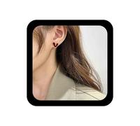 Allereya Boucles D'oreilles Coeur En Émail Vintage Boucles D'oreilles Coeur Rouge Boucles D'oreilles Coeur Amour Boucles D'oreilles Minimales Rouge Bijoux Pour Femmes Et Filles
