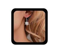 Allereya Boucles D'oreilles Cristal Étoile Du Nord Boucles D'oreilles Strass Étoile Du Nord Boucles D'oreilles Argent Cz Opale Boucles D'oreilles Étoiles Étincelantes Pour Femmes Et Filles (argent)