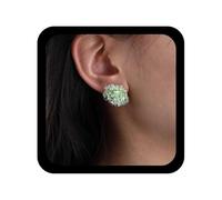Allereya Boucles D'oreilles Cristal Vintage Boucles D'oreilles Perles Vertes Boucle D'oreille Mariage Cz Boucle D'oreille Perles De Rocaille Perle De Riz Pour Femmes