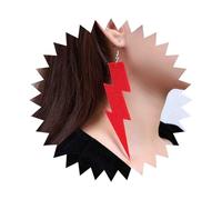 Allereya Boucles D'oreilles Pendantes Forme D'éclair Acrylique Boucles D'oreilles Tonnerre Résine Boucles D'oreilles Tonnerre Rouge Boucles D'oreilles Paratonnerre Pour Femmes Et Filles (rouge)
