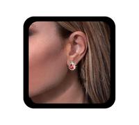 Allereya Boucles D'oreilles Vintage Rubis Rouge Boucles D'oreilles Cristal Rouge Petites Boucles D'oreilles Rubis Boucles D'oreilles Gouttes D'eau Cz Bijoux En Pierres Précieuses Pour Femmes