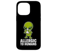 Allergic to Humans Funny Alien Introverti Humour Coque pour iPhone 14 Pro Max