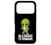 Allergic to Humans Funny Alien Introverti Humour Coque pour iPhone 17 Pro