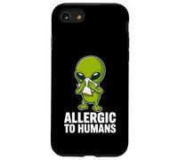 Allergic to Humans Funny Alien Introverti Humour Coque pour iPhone SE (2020) / 7/8