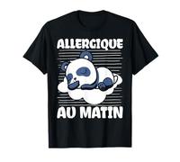 Allergique Au Matin Panda Animal Flemme Pyjama Femme Cadeau T-Shirt