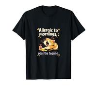 Allergique aux Matins passent l'équipe Tequila Cat Party T-Shirt