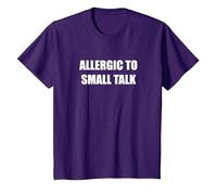 Allergique aux Petites Conversations T-Shirt, Enfant, Violet, 3 Ans