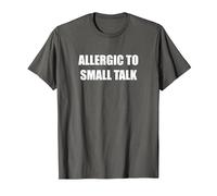 Allergique aux Petites Conversations T-Shirt, Homme, Asphalte, M
