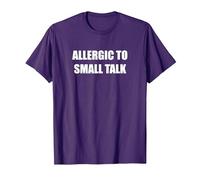 Allergique aux Petites Conversations T-Shirt, Homme, Violet, M