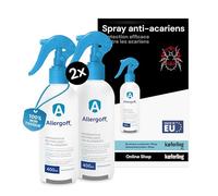 Allergoff Spray Anti Acariens pour Matelas et Textiles - Sans Poison - Acariens Traitement Lit lutte Efficace contre Pollens, Moisissures et Allergies Animaux - 2x 400ml Spray