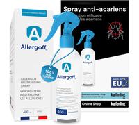 Allergoff Spray Anti-Acariens pour Matelas et Textiles Sans Poison Lutte Efficace Contre Pollens, Moisissures et Allergies Animaux