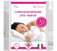 Allergosystem Lot de 2 Housses de Coussin Anti-acariens en Polyester 50 x 80 cm