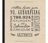 Alles Gute zum 90. Geburtstag: Vintage Gästebuch zum 90.Geburtstag für Mann oder Frau - 90 Jahre Geburtstagsgeschenk & Deko - Buch für Glückwünsche und Fotos der Gäste