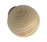 ALLES IM GRIFF Bouton de meuble Olwen - En bois d'épicéa brut - Diamètre : 30 mm - Pour armoire ronde - Profondeur : 34 mm