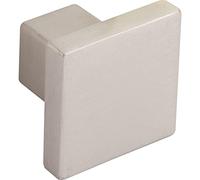 ALLES IM GRIFF Bouton de meuble pour armoire 30 x 30 mm - Profondeur 24,5 mm - Bouton de porte en zinc moulé sous pression nickelé mat
