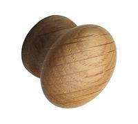 ALLES IM GRIFF Bouton pour armoire Anu Ø 35 mm - Profondeur 28 mm - Bouton de porte en chêne laqué