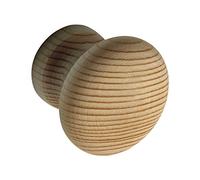 ALLES IM GRIFF Hemera Bouton de meuble en bois de 25 mm de diamètre 26 mm de profondeur pour armoire, épicéa brut