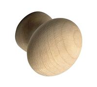 ALLES IM GRIFF Hemera Bouton de meuble en bois d'érable brut Ø 30 mm Profondeur 28 mm
