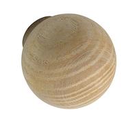 ALLES IM GRIFF Olwen Bouton de meuble en bois Ø 30 mm - Bouton pour armoire rond Profondeur 34 mm - Bouton de porte en frêne brut