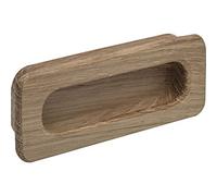 ALLES IM GRIFF Poignée Cidras - Largeur : 110 mm - Pour porte coulissante - Poignée en bois - Dimensions d'entrée : 102 x 42 mm - Chêne brut