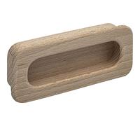 ALLES IM GRIFF Poignée de porte coulissante Cidras - Largeur : 110 mm - Poignée creuse en bois de hêtre brut - Dimensions d'entrée : 102 x 42 mm
