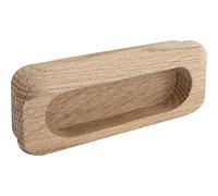 ALLES IM GRIFF Poignée en coquillage Horkos - Largeur : 107 mm - Porte coulissante - Poignée en bois - Poignée en coquillage - Chêne brut