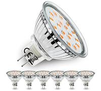 Allesgute Ampoule GU5.3 LED MR16 12V 5W Equivalent à 45W Lampe Halogène Blanc Chaud 3000K, 120° Larges Faisceaux Non Dimmable Spot LED (Lot de 6)