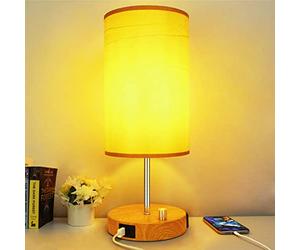 Allesgute Lampes de chevet et veilleuse LED rechargeable Lampe de table polyvalente avec abatjour Contrôle de luminosité 0800LM Port de charge USB C Inclus une ampoule LED E27 8W