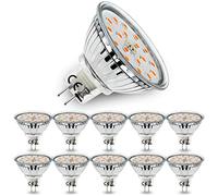Allesgute Lot de 10 Ampoules LED MR16 GU5.3, Blanc Chaud 3000K, 5W Équivalent à 45W Ampoule Halogène, AC/DC 12V Spot LED MR16 Lumineux 480LM, Angle Faisceaux 120° Ø50x45mm, Non Dimmable