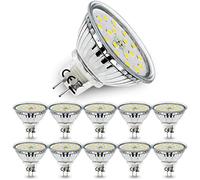 Allesgute Lot de10 Ampoules MR16 GU5.3 LED Blanc Froid 6000K, 450lm 5W équivalent Ampoule Halogène 45W, 120° Larges Faisceaux,AC/DC 12V MR16 GU5.3 Lampes LED Lumière,Non-Dimmable