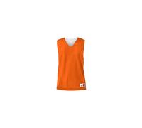 Alleson Athletic Débardeur réversible en Maille pour Adulte, Orange brûlé/Blanc, M