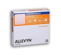 Allevyn Adhesive, Pansements adhésifs en mousse, pansements stériles classiques pour plaies, 12,5 x 12,5 cm, 10 pièces