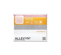 Allevyn Ag Gentle Border 7,5 x 7,5 cm (10 Pièces) - Pansement Hydrocellulaire à l'Argent avec Bord Siliconé - Pour Plaies Infectées et Peaux Fragiles - Stérile.