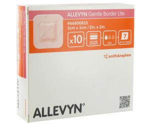 Allevyn Gentle Border Lite Pansement Hydrocellulaire Adhésif 5x5cm Pièces 10 (66800833)